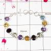 Citrine, Blue Topaz, Garnet, Green Amethyst & Amethyst Cut A Bracelet - NDB959 AMAR29 A Cut Beautiful Citrine, Blue Topaz, Garne